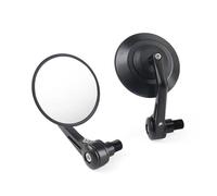 espejo de cristal transparente Espejo Izquierdo Derecho Manillar Extremo Rotación Vidrio Accesorios Motocicleta Para YAMAHA XSR700 2016-2023 XSR900 2021 XSR 700 900(Round Black)