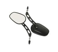 espejo de cristal transparente Espejo Retrovisor Motocicleta 8mm Para Harley Para Road Para King Para Touring 883(Matte Black)