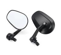 espejo de cristal transparente Para YAMAHA XSR700 2016-2023 XSR900 2021 Espejo Lado Izquierdo Manillar Extremo Rotación Vidrio Accesorios De Motocicleta(LongBlack)