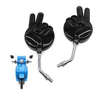 Espejo de dirección de la motocicleta - Vista lateral rotatable | Victory Gesture Pare de vidrio transparente para ciclistas Viajes de transporte para 9 10 Seguridad de motociclismo