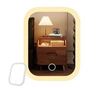 Espejo de dormitorio - LED | plegable espejo de maquillaje iluminado - Espejo de mesa para dormitorio o tocador - Espejo de tocador portátil Beauty Fill Light Interruptor Smart Touch Switch 1