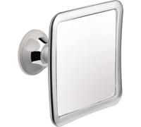Espejo de ducha antivaho MIRRORVANA para afeitarse con ventosa mejorada, aumento 1X, 6.3 x 6.3 pulgadas (marco cromado, succi n gris)
