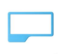 Espejo de ducha portátil hecho de silicona, para una fácil fijación a las paredes, diseño inastillable (azul)