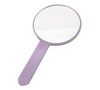 Espejo de espejo portátil portátil de mano de lado de mano espejo de tatuaje de maquillaje de un solo lado con manija púrpura