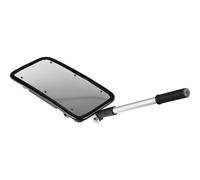 Espejo de inspección con brazo telescópico Dan-MIRROR, rectangular, patas con ruedas