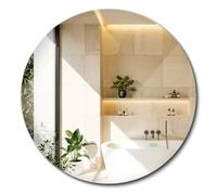 Espejo de la Pared Decorativos Moderno Redondo Ø 60 cm Minimalista Sin Marco para Baño Salón Recibidor Dormitorio Decoración de Interior
