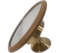 Espejo de lente espresso con parte inferior de aleación para máquinas de café diseñado para controlar el caudal y la crema desde múltiples perspectivas (dorado)