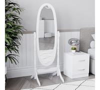 Espejo de Madera Home Discount, Color Blanco