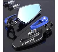 Espejo De Manillar Moto Espejo Retrovisor Izquierdo Y Derecho para Motocicleta para F900R, Giratorio 360°, con Reflector En El Extremo del Manillar.(Azul 1)