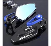 Espejo De Manillar Moto Espejo Retrovisor Lateral para Motocicleta para Suzuki SV650, SV650X, SV650S, Extremo del Manillar, Espejo Reflector Izquierdo Y Derecho.(Azul)