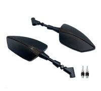 Espejo De Manillar Moto Espejo Retrovisor Lateral para Motocicleta para Yamaha YBR125, YBR 150 Y YBR 250, con Tornillos De 8/10 Mm Y Rotación De 360°.(Negro 2)