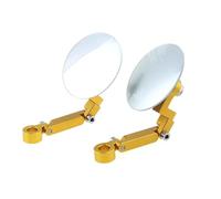 Espejo De Manillar Moto Espejo Retrovisor para Motocicleta para Yamaha Tenere 700/Rally XTZ700 MT07 MT09 Tracer 900/9/700/7/GT FZ6 XJ6 con Reflector.(Oro)