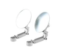 Espejo De Manillar Moto Espejo Retrovisor para Motocicleta para Yamaha Tenere 700/Rally XTZ700 MT07 MT09 Tracer 900/9/700/7/GT FZ6 XJ6 con Reflector.(Plata)