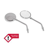 Espejo de manillar SHIN YO Mini, cromado, plata