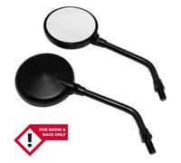 Espejo de manillar SHIN YO Mini, negro, negro