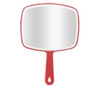 Espejo de mano grande, espejo de mano con asa, espejo de salón para peluquería o barbería.