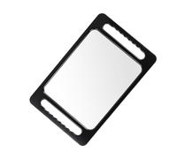 Espejo de mano portátil con mango grande con doble para peluquería, maquillaje, ducha, para maquillaje, salón de belleza grande