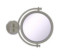 Espejo de maquillaje de pared de 8 pulgadas con aumento 2X - WM-4/2X-SN