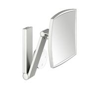 Espejo de maquillaje KEUCO iLook_move, iluminado, angular, color de la luz regulable en varios niveles, panel de control de cristal, 17613069002, Color: Acabado en acero inoxidable