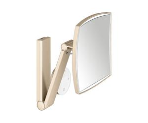 Espejo de maquillaje KEUCO iLook_move, iluminado, angular, color de la luz regulable en varios niveles, panel de control de cristal, 17613039002, Color: bronce cepillado