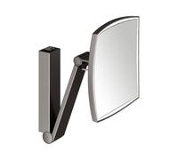 Espejo de maquillaje KEUCO iLook_move, iluminado, angular, con interruptor basculante, 1 color de luz, 17613359004, Color: Negro titanio cepillado