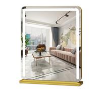 Espejo de maquillaje LED regulable con control táctil inteligente, espejo de tocador de 40 cm x 52 cm para una aplicación de maquillaje impecable, perfecto para tocador y rutina de belleza