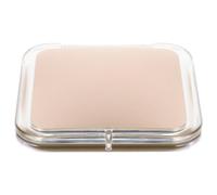 Espejo de Maquillaje Plegable de Bolsillo, Doble Cara Aumento 10x | Resina y Vidrio, Formato Portátil Color Caqui, para Pestañas y Labios en Casa o Bolso