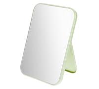 Espejo de maquillaje portátil de 8 pulgadas, espejo plegable portátil con soporte, espejo simple y ajustable, pequeño espejo de mesa para baño, escuela, taquilla, hogar, refrigerador, gabinete de