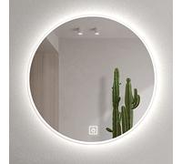 Espejo de maquillaje retroiluminado LED con sensor de control táctil, función de atenuación de 3 colores, montado en la pared, espejo de tocador de baño, marco elegante para una mejor experiencia de