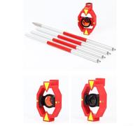 Espejo de medición total de repuesto con aleación de aluminio de 4 polos, kit de varilla para topografía, construcción de túneles, metro y aplicaciones de minería (varilla única)
