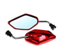 Espejo de motocicleta ABS metal con certificado E, espejo de motocicleta | Para M10/M8 para rosca derecha/izquierda, apto para moto, scooter, ATV, ciclomotor, quad, montaje universal