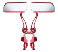Espejo de Motocicleta para Manillar de Aluminio y Vidrio Rojo | Instalación sin Herramientas, Mejora la Visión Trasera Nocturna, para Motos, Atv, Scooters Eléctricos y Bicis