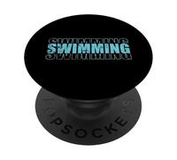 Espejo de natación con diseño de atleta PopSockets PopGrip Adhesivo
