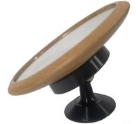 Espejo de observación de tasa de flujo espresso, visor giratorio de extracción de café para portafiltro, base de aleación con lente reflectante para monitor de preparación casera (negro)
