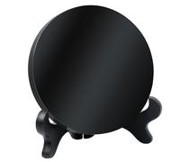 Espejo de Obsidiana Negra, Espejo de Brujería, Espejos de Feng Shui con Soporte y Caja para Adivinación, Meditación, Curación, Brujería y Prácticas Espirituales
