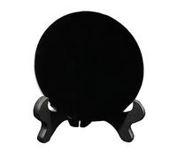 Espejo de obsidiana negra para meditación, decoración del hogar y la oficina, 18 cm de diámetro, sanación espiritual, limpieza energética, regalo único para atención plena y relajación