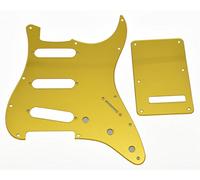Espejo de oro kaish St Strat SSS Golpeador de guitarra placa trasera cubierta trem Para Fender