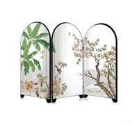 Espejo de pantalla plegable de acrílico de estilo oriental para uso de mesa que combina funcionalidad y diseño cultural (C)