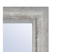 Espejo de Pared a Medida Personalizada hasta 200cm con Marco Plateado de 7cm de Ancho Ref. 2686-2 para Entrada, salón, habitación, baño o despacho. Medida Exterior del Marco
