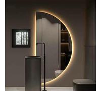 Espejo de pared Antivaho retroiluminado, luces LED ajustables de 3 colores, espejo de baño de vidrio templado para decoración del hogar, diseño antivaho, perfecto para tocador y maquillaje