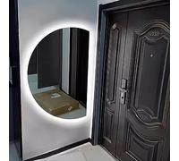 Espejo de Pared con iluminación LED en Forma de Media Luna, Espejo de tocador con retroiluminación de 3 Colores Regulables, Espejo de Maquillaje Inteligente antivaho para baño de Hotel o dor