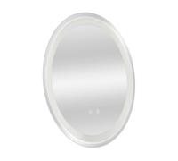 Espejo de pared con led maratea para baño antivaho redondo aluminio + cristal 60 x 60 x 3 cm - plateado [pro.tec]