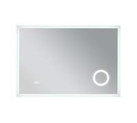 Espejo de pared con led scafa para baño ip65 con antivaho y lupa aluminio 70 x 100 x 3 cm - blanco [pro.tec]