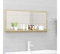 Espejo de pared de 90 x 10,5 cm, estante de madera de varias capas, ahorro de espacio, para baño, decoración del hogar, perfecto para baños pequeños