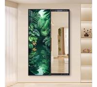 Espejo de pared de longitud completa, diseño oculto para dormitorio, sala de estar, entrada, espejo de tocador elegante y ahorra espacio