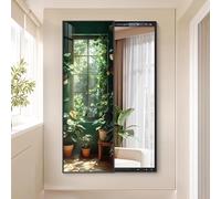 Espejo de pared de longitud completa para sala de estar y dormitorio, diseño moderno oculto, elegante decoración de entrada, solución que ahorra espacio