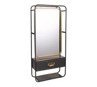 Espejo de pared de metal negro 40x15x90