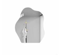 Espejo de pared decorativo irregular para uso doméstico en sala de estar, dormitorio y balcón, espejo sin marco con bordes lisos que proporciona reflejo de distorsión (33 x 40 cm)