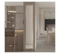 Espejo de pared dorado de longitud completa de 150 x 30 cm, diseño rectangular ultra estrecho para espacios pequeños, reflejo perfecto de cuerpo completo, decoración elegante del hogar, solución que