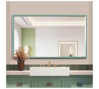 Espejo De Pared Grande Moderno, Espejo De Baño Rectangular Azul, Espejo De Maquillaje HD De 5,0 Mm Para La Sala De Estar, El Dormitorio, El Pasillo, La Entrada (horizontal/vertical)(Light blue,70x90cm